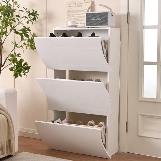 Shally Dogan  Παπουτσοθήκη Εισόδου σε Γυαλιστερό Ξύλο ONDE 3 Πόρτες...