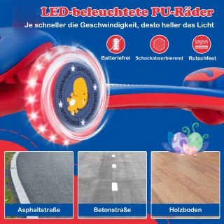 Costway Πτυσσόμενο Πατίνι με Ρυθμιζόμενο Τιμόνι και LED Φωτιζόμενε... Costway Πτυσσόμενο Πατίνι με Ρυθμιζόμενο Τιμόνι και LED Φωτιζόμενε...