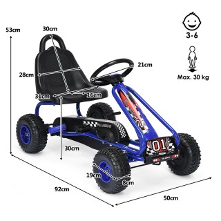Costway  Παιδικό Ποδήλατο Go Kart με Πεντάλ και Ρυθμιζόμενο Κάθισμα...