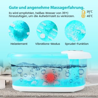 Costway Συσκευή Μασάζ Ποδιών με Θερμαινόμενο Υδρομασάζ και Πεντικιο...