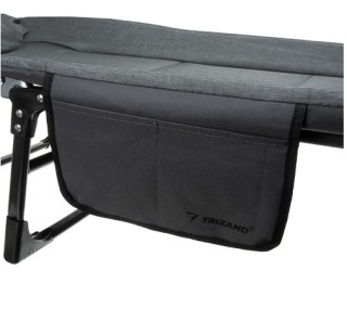 Πτυσσόμενο Κρεβάτι Camping με Στρώμα 200 x 65 x 30 cm Γκρι 25380 Tr...