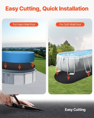 VEVOR Ελλειπτικό Υπόστρωμα Πισίνας 5.5 x 10 μ, Ανθεκτικό Μαξιλάρι γ...