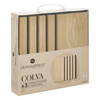 Atmosphera Σετ 3 Κομψών Διακοσμητικών Πάνελ Colva με Μαύρο Φόντο 30...