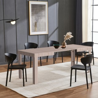 Επεκτεινόμενο Τραπέζι Φαγητού έως 6 Θέσεις 80 x 76 x 120-200cm Δρυς... Επεκτεινόμενο Τραπέζι Φαγητού έως 6 Θέσεις 80 x 76 x 120-200cm Δρυς...