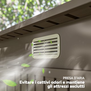 Outsunny Σπιτάκι Εργαλείων με 2 Αεραγωγούς και Κλείδωμα, από Ατσάλι...