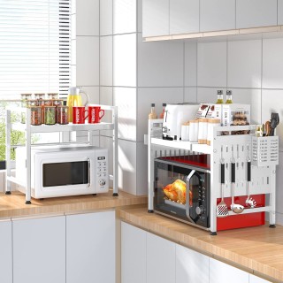 Shally Dogan  Ράφι για Φούρνο Μικροκυμάτων Λευκό Επεκτάσιμο Ράφι Κο...