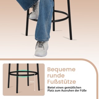 Costway Μοντέρνο Σκαμπό Μπαρ Χωρίς Πλάτη με Επένδυση Λινό, Ύψος Καθ... Costway Μοντέρνο Σκαμπό Μπαρ Χωρίς Πλάτη με Επένδυση Λινό, Ύψος Καθ...