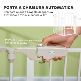 PawHut Ρυθμιζόμενο και Πτυσσόμενο Πόρτα για Σκύλους με Αυτόματο Κλε...