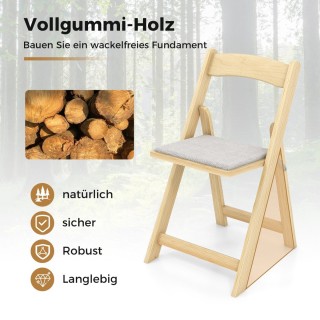 Costway  Πτυσσόμενες Καρέκλες Τραπεζαρίας με Άνετη Πλάτη και Επένδυ...