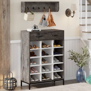 Shally Dogan  Σετ Εισόδου Παπουτσοθήκη και Κρεμάστρα Τοίχου με 15 Θ...