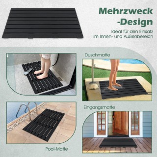 Costway Αδιάβροχο Χαλάκι Μπάνιου WPC 100 x 60 cm με Αντιολισθητική ... Costway Αδιάβροχο Χαλάκι Μπάνιου WPC 100 x 60 cm με Αντιολισθητική ...