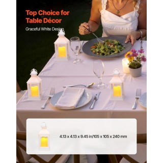 VEVOR Διακοσμητικά Λευκά Φαναράκια LED 12 Τεμαχίων, 4.13 x 4.13 x 9... VEVOR Διακοσμητικά Λευκά Φαναράκια LED 12 Τεμαχίων, 4.13 x 4.13 x 9...