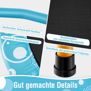 Costway Πορτοκαλί Παιδικό Τραμπολίνο με Λαβή 92cm, Αναδιπλούμενο έω...