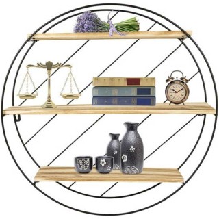 BAKAJI Μεταλλικό Ράφι Τοίχου για Σπίτι Κουζίνα Σαλόνι με 3 Επίπεδα ...