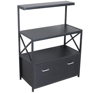 Shally Dogan Πολυλειτουργικό Ράφι Αποθήκευσης Μαύρο με 3 Ράφια και... Shally Dogan Πολυλειτουργικό Ράφι Αποθήκευσης Μαύρο με 3 Ράφια και...