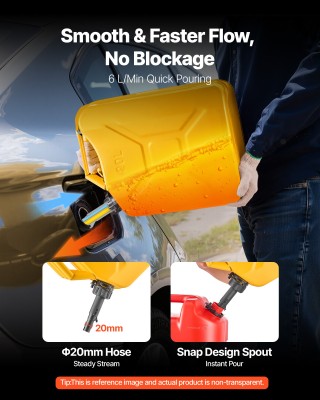 VEVOR Κίτρινο Μεταλλικό Δοχείο Καυσίμου 20L με Ρύγχη και Άνετη Λαβή... VEVOR Κίτρινο Μεταλλικό Δοχείο Καυσίμου 20L με Ρύγχη και Άνετη Λαβή...