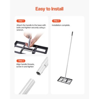 VEVOR Ράβδος Εξομάλυνσης Γκαζόν 10x17in με Ρυθμιζόμενη Λαβή 78in CP... VEVOR Ράβδος Εξομάλυνσης Γκαζόν 10x17in με Ρυθμιζόμενη Λαβή 78in CP...