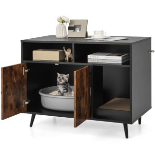Costway Ξύλινο Ντουλάπι Γάτας 90 x 50 x 70 εκ. με Χώρο για Αμμοδό... Costway Ξύλινο Ντουλάπι Γάτας 90 x 50 x 70 εκ. με Χώρο για Αμμοδό...