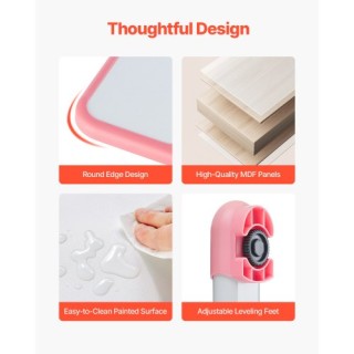 VEVOR Σετ Καρέκλα & Γραφείο Παιδικό με Ρυθμιζόμενο Ύψος & Κλίση Ροζ... VEVOR Σετ Καρέκλα & Γραφείο Παιδικό με Ρυθμιζόμενο Ύψος & Κλίση Ροζ...