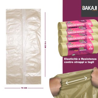 BAKAJI 70 x Μεγάλες Σακούλες Απορριμμάτων Πορτοκαλί Διαφανείς και Α... BAKAJI 70 x Μεγάλες Σακούλες Απορριμμάτων Πορτοκαλί Διαφανείς και Α...