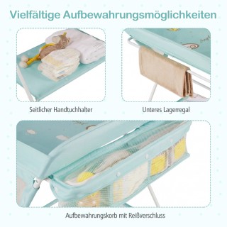 Costway Πτυσσόμενο φορητό τραπέζι αλλαξιέρας με ρυθμιζόμενο ύψος 3 ... Costway Πτυσσόμενο φορητό τραπέζι αλλαξιέρας με ρυθμιζόμενο ύψος 3 ...