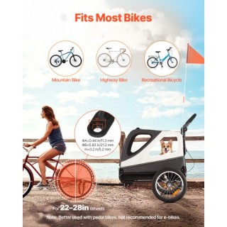 VEVOR Τρέιλερ Ποδηλάτου για Σκύλους, Υποστήριξη έως 45 κιλά, 2-σε-1... VEVOR Τρέιλερ Ποδηλάτου για Σκύλους, Υποστήριξη έως 45 κιλά, 2-σε-1...