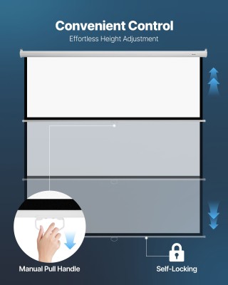 VEVOR Χειροκίνητη Οθόνη Προβολής 3048 mm 4K HD με Ανάκληση - Έυκολη... VEVOR Χειροκίνητη Οθόνη Προβολής 3048 mm 4K HD με Ανάκληση - Έυκολη...