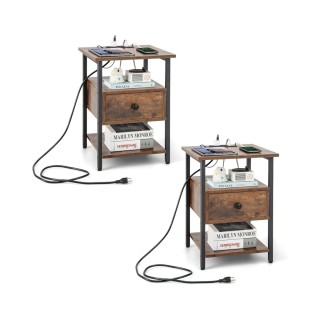 Βιομηχανικό Κομοδίνο με Σταθμό Φόρτισης και Αποθηκευτικό Χώρο 40 x ...