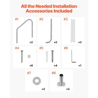 VEVOR Ανθεκτική Σκάλα Πισίνας από Ανοξείδωτο Ατσάλι με 3 Σκαλοπάτια... VEVOR Ανθεκτική Σκάλα Πισίνας από Ανοξείδωτο Ατσάλι με 3 Σκαλοπάτια...