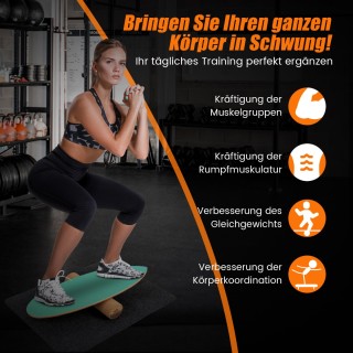 Costway  Σετ Ισορροπίας με Σανίδα και Ρολό από Φελλό για Αποτελεσμα...