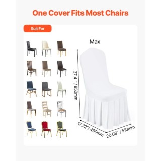 VEVOR 30 Καλύμματα Καρέκλας σε Λευκό Χρώμα (20.08x17.72x37.4 in) YT... VEVOR 30 Καλύμματα Καρέκλας σε Λευκό Χρώμα (20.08x17.72x37.4 in) YT...