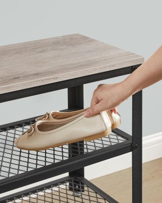 VASAGLE Παπουτσοθήκη Γκριζο-Μαύρη με Μεταλλικό Πλαίσιο και Ράφια 10... VASAGLE Παπουτσοθήκη Γκριζο-Μαύρη με Μεταλλικό Πλαίσιο και Ράφια 10...