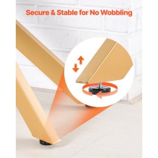 VEVOR Γυάλινο Τραπεζάκι Καφέ με Μεταλλική Βάση και Διασταυρούμενα Π...