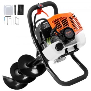 VEVOR  Τρυπάνι Γαιών Βενζίνης 63CC 2400W με 8 Δράπανο & 1 Προέκταση...