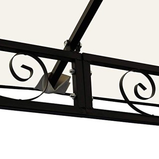 BAKAJI  Κιόσκι Κήπου 3x3 Μέτρα Μεταλλική Δομή Λευκό Αδιάβροχο Κάλυμ...