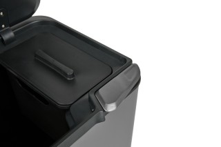 Κάδος Απορριμμάτων Push Bin 36L 48 x 38 x 54,5 cm - Μεταλλικό Γκρι ... Κάδος Απορριμμάτων Push Bin 36L 48 x 38 x 54,5 cm - Μεταλλικό Γκρι ...