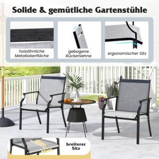 Costway  Σετ 2 Καρεκλών Βεράντας με Ευρύχωρο Κάθισμα και Ανθεκτικό ...