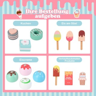 Costway Παιδικό Παγωτατζίδικο με Χώρο Παιχνιδιού και Παιχνίδια Παγω... Costway Παιδικό Παγωτατζίδικο με Χώρο Παιχνιδιού και Παιχνίδια Παγω...