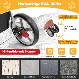 Costway Πτυσσόμενο καροτσάκι κατοικίδιων με καλάθι αποθήκευσης, πο... Costway Πτυσσόμενο καροτσάκι κατοικίδιων με καλάθι αποθήκευσης, πο...