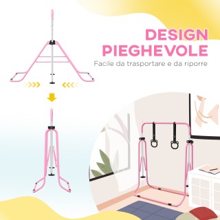 HOMCOM Μπάρα Ενόργανης Γυμναστικής για Παιδιά με Ρυθμιζόμενο Ύψος μ...