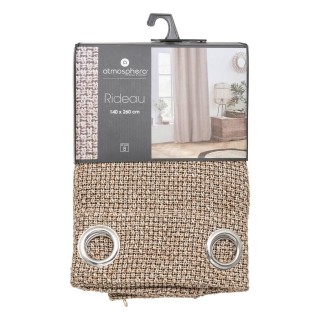 Atmosphera Κουρτίνα Εσωτερικού Χώρου Σκούρο Μπεζ 140x260cm με Τρουκ...