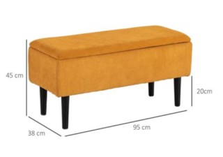 Πάγκος Κρεβατιού με Αποθηκευτικό Χώρο 95 x 38 x 45 cm Πορτοκαλί 838... Πάγκος Κρεβατιού με Αποθηκευτικό Χώρο 95 x 38 x 45 cm Πορτοκαλί 838...