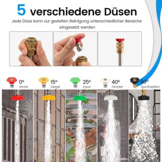 Costway Τηλεσκοπικός Σωλήνας Καθαρισμού Υψηλής Πίεσης με Επεκτάσεις...