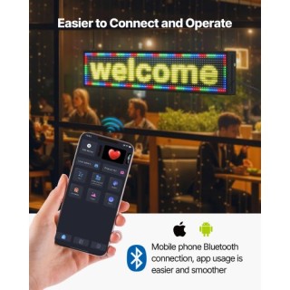 VEVOR Προγραμματιζόμενη LED Πινακίδα P10 Πολύχρωμη YPGDGGP40X8YXTP4...