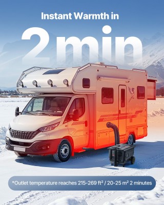 VEVOR Φορητός Συσκευή Θέρμανσης Πετρελαίου 8KW, 12V/24V με Έλεγχο B...