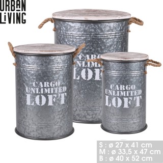 Σετ Μεταλλικά Κουτιά Αποθήκευσης 3 τμχ. 27x41 cm / 33,5x47cm / 40x5... Σετ Μεταλλικά Κουτιά Αποθήκευσης 3 τμχ. 27x41 cm / 33,5x47cm / 40x5...