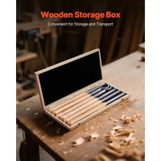 VEVOR Σετ 6 Τεμαχίων Ξύλινων Εργαλείων Τόρνου Χειροτεχνίας με Προκα... VEVOR Σετ 6 Τεμαχίων Ξύλινων Εργαλείων Τόρνου Χειροτεχνίας με Προκα...