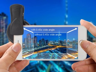 Φακός για Smartphone 2 σε 1 0.45x 12.5x Macro με Κλιπ για την Κάμερ... Φακός για Smartphone 2 σε 1 0.45x 12.5x Macro με Κλιπ για την Κάμερ...