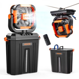 VEVOR Ανεμιστήρας Ομίχλης 2400 RPM με Δεξαμενή 12L, Μπαταρία 20000m...