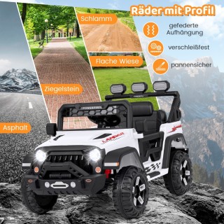 Costway  Ηλεκτρικό Παιδικό Αυτοκίνητο 12V με Διπλούς Κινητήρες, Πολ...